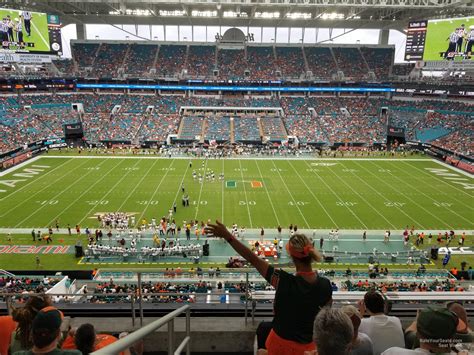  Seating view photos from seats at Hard Rock Stadium, section 318, row 27, home of Florida Marlins, Miami Hurricanes, Miami Dolphins. See the view from your seat at Hard Rock Stadium., page 1. 